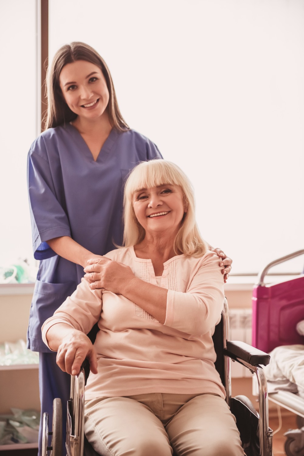 A caregiver supporting an older adult in Norwich